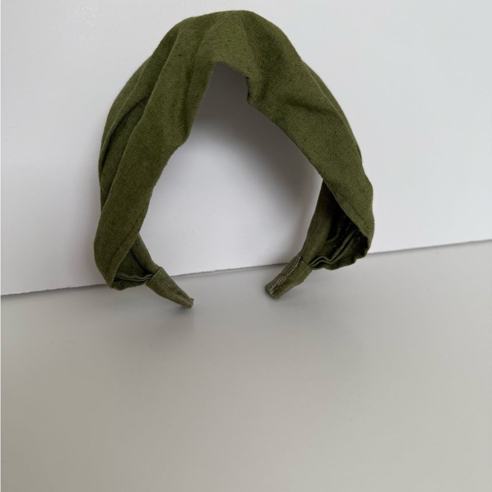 Knotted Olive Green Fabric Headband